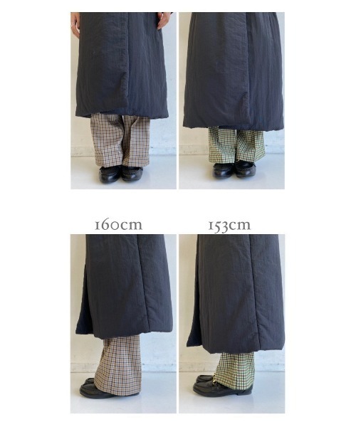 Aunt Marie's（アントマリーズ）の「3WAY中綿オーバーサイズコート / 襟取り外し可能（ダウンジャケット/コート・レディース・ブラック/ライトグリーン/アイボリー/カーキ/ベージュ・FREE）」の20枚目の写真