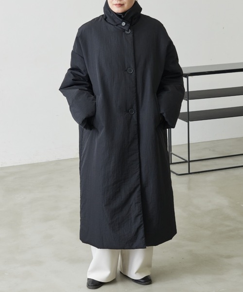 セール】3WAY中綿オーバーサイズコート / 襟取り外し可能（ダウン