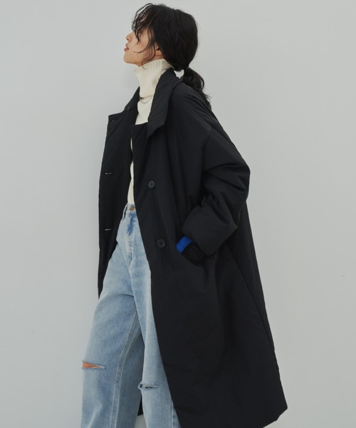 3WAY中綿オーバーサイズコート / 襟取り外し可能（ダウンジャケット