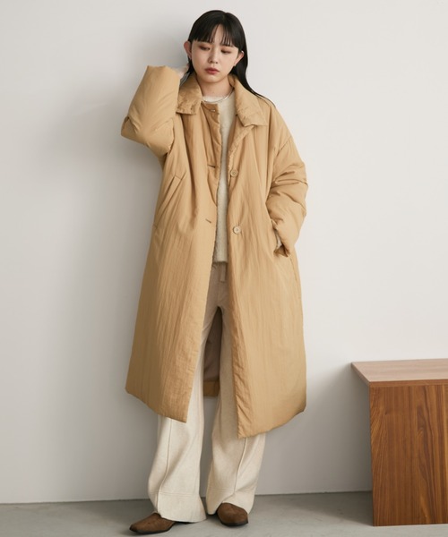 3WAY中綿オーバーサイズコート / 襟取り外し可能（ダウンジャケット