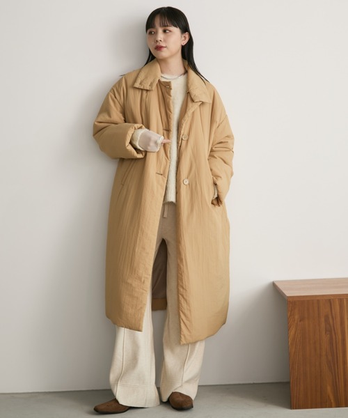 セール】3WAY中綿オーバーサイズコート / 襟取り外し可能（ダウン