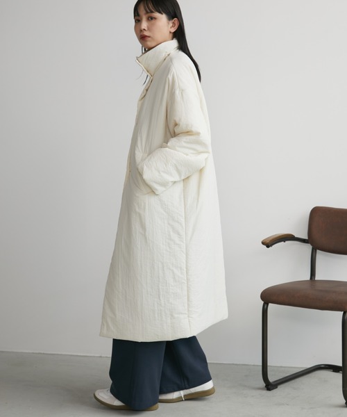 3WAY中綿オーバーサイズコート / 襟取り外し可能（ダウンジャケット