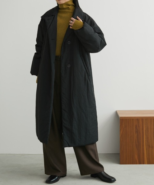 セール】3WAY中綿オーバーサイズコート / 襟取り外し可能（ダウン