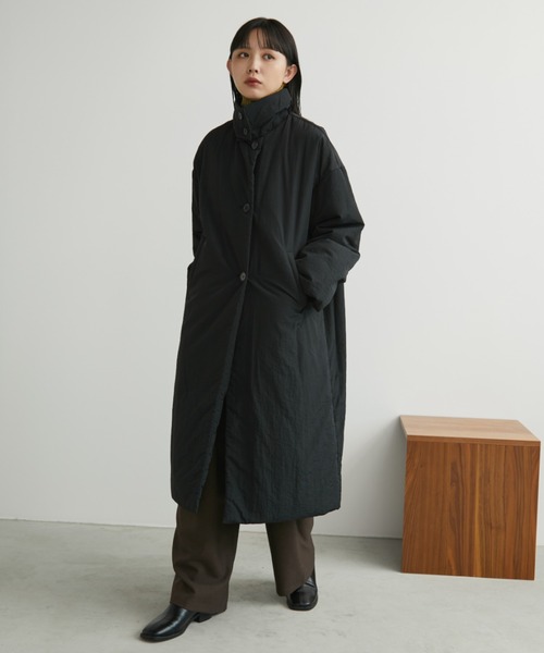 セール】3WAY中綿オーバーサイズコート / 襟取り外し可能（ダウン