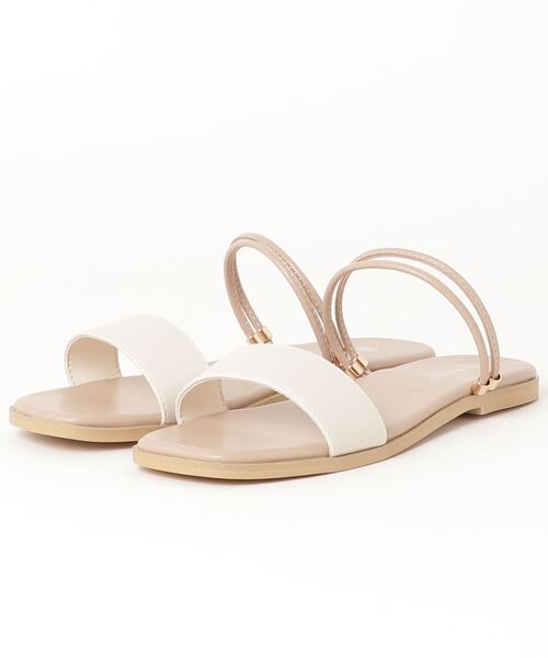 NANO universe（ナノユニバース）の「3wayストラップフラットサンダル（サンダル・レディース・ベージュ/ブラック/アイボリー/ブルー・37/36/38）」の3枚目の写真