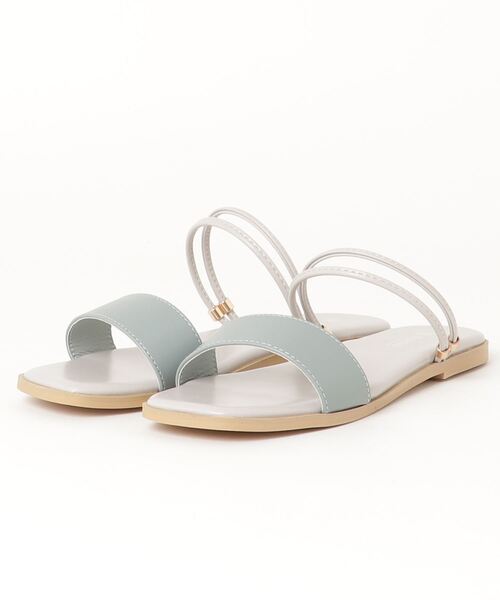 NANO universe（ナノユニバース）の「3wayストラップフラットサンダル（サンダル・レディース・ベージュ/ブラック/アイボリー/ブルー・37/36/38）」の4枚目の写真