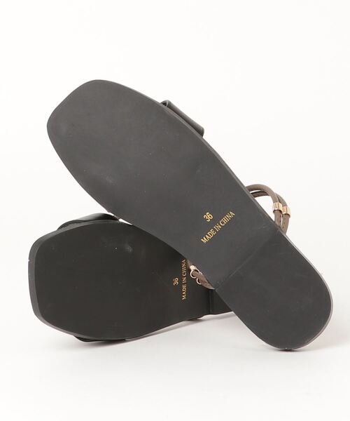 NANO universe（ナノユニバース）の「3wayストラップフラットサンダル（サンダル・レディース・ベージュ/ブラック/アイボリー/ブルー・37/36/38）」の5枚目の写真