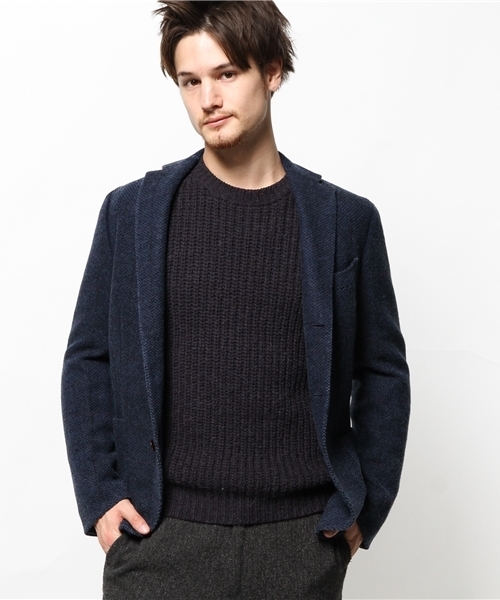 BOGLIOLI(ボリオリ)の「BOGLIOLI / "COAT"ツイードウィンドウペーン(テーラードジャケット・メンズ・ダークブラウン/ネイビー・50/44/48/42/46)」の11枚目の写真