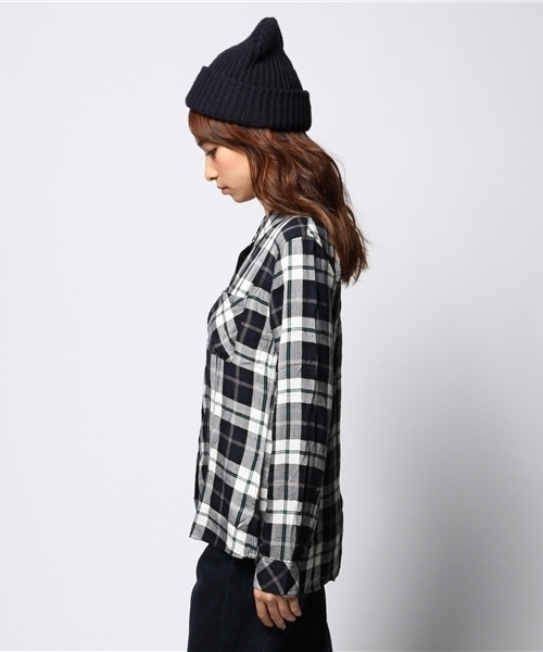 ROSE BUD(ローズバッド)の「【CLASSY掲載】【GINGER掲載】【VERY掲載】(RAILS) RW94550 HUNTER L./S CHECK SHIRT(シャツ/ブラウス・レディース・ブラック/グリーン系その他/インディゴブルー/レッド系その他・X-SMALL/SMALL)」の9枚目の写真