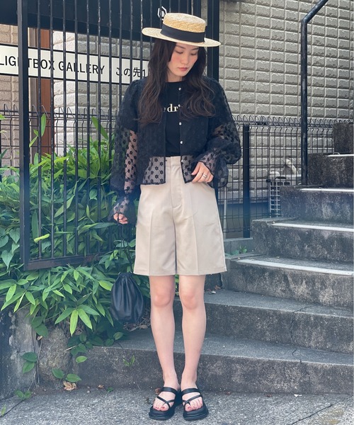 EPIMI E'PIMMY（エピミエピミー）の「3wayオーガン刺繍ブラウス（シャツ/ブラウス・レディース・オフホワイト/ブラック/ベージュ・MEDIUM）」の9枚目の写真