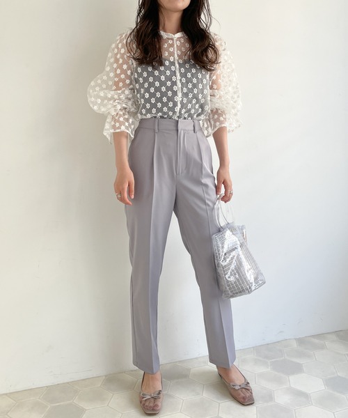 EPIMI E'PIMMY（エピミエピミー）の「3wayオーガン刺繍ブラウス（シャツ/ブラウス・レディース・オフホワイト/ブラック/ベージュ・MEDIUM）」の7枚目の写真