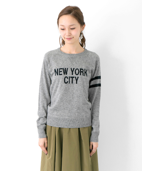 URBAN RESEARCH（アーバンリサーチ）の「【WEB限定】UR ロゴニットプルオーバー（ニット/セーター・レディース・グレー/ネイビー/オフホワイト・FREE）」の7枚目の写真