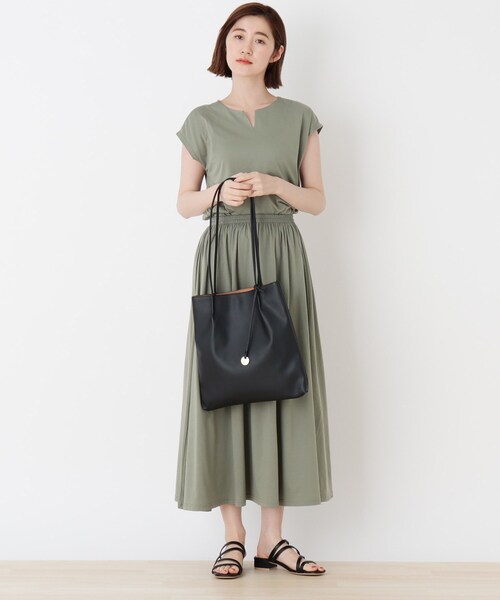 DRESKIP(ドレスキップ)の「◆つまみハンドルトート(トートバッグ・レディース・アイボリー/ブラック/イエロー系/ピンク系5/ブラック系3/ブラック系4・00)」の10枚目の写真