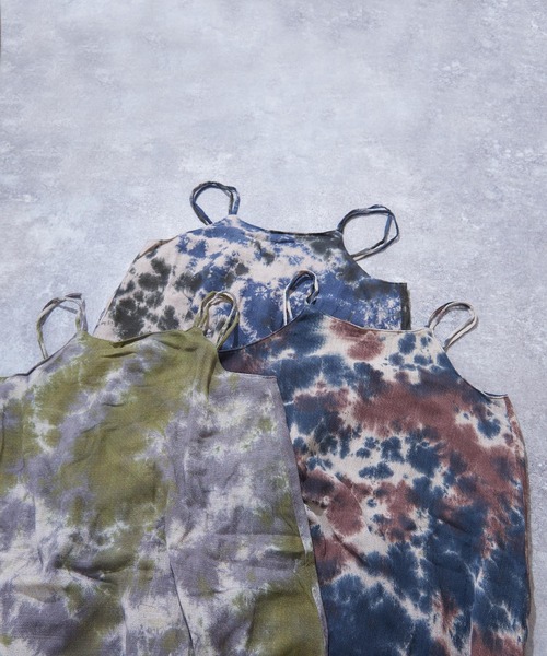 TOBILA（トビラ）の「綿ドビー タイダイ柄 キャミワンピ―ス（ワンピース・レディース・ネイビー/イエロー/オレンジ・M）」の22枚目の写真