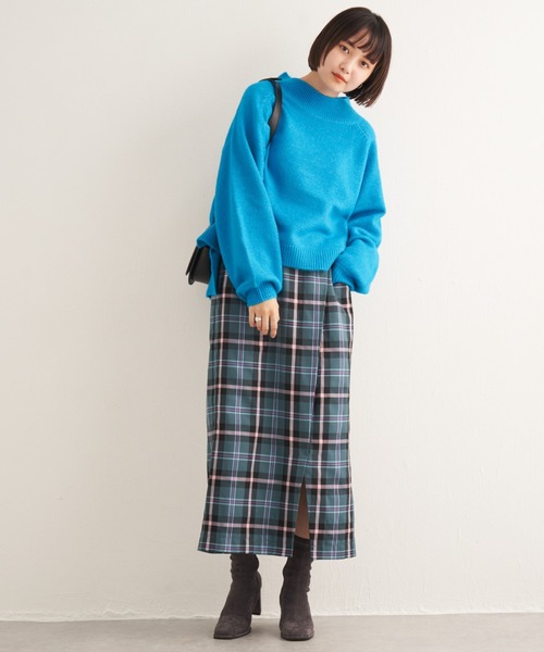 LAVEANGE(ラビアンジェ)の「【再入荷】チェックタイトスカート(スカート・レディース・ブラウン/レッド/ブルー・LL/3L/4L/5L/M)」の7枚目の写真
