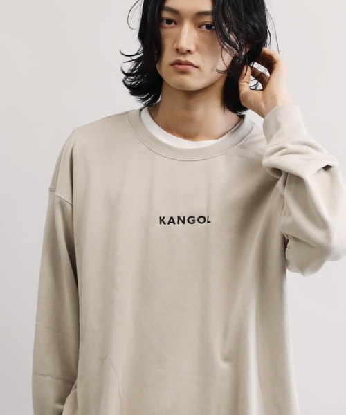 KANGOL(カンゴール)の「KANGOL / カンゴール 別注 コラボ オーバーサイズ トレーナー ヘビーウェイト 裏毛 スウェット(スウェット・メンズ・ホワイト/ブラック/ベージュ/ブルー/ホワイト系その他/ブラック系その他/ベージュ系その他/ブルー系その他/ホワイト系その他2/ホワイト系その他3/ブラック系その他2/ブラック系その他3/ベージュ系その他2/ブルー系その他2・SMALL/MEDIUM/LARGE/X-LARGE)」の9枚目の写真