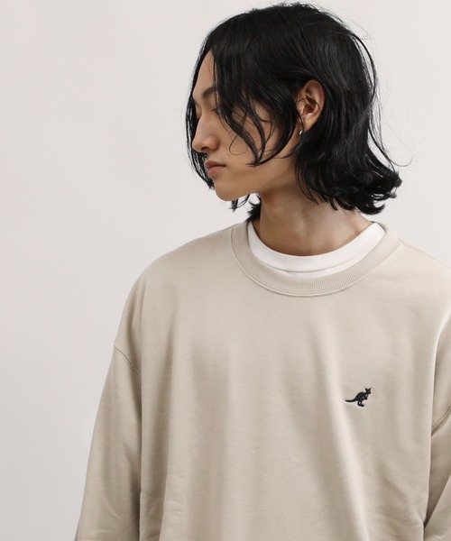 KANGOL(カンゴール)の「KANGOL / カンゴール 別注 コラボ オーバーサイズ トレーナー ヘビーウェイト 裏毛 スウェット(スウェット・メンズ・ホワイト/ブラック/ベージュ/ブルー/ホワイト系その他/ブラック系その他/ベージュ系その他/ブルー系その他/ホワイト系その他2/ホワイト系その他3/ブラック系その他2/ブラック系その他3/ベージュ系その他2/ブルー系その他2・SMALL/MEDIUM/LARGE/X-LARGE)」の10枚目の写真