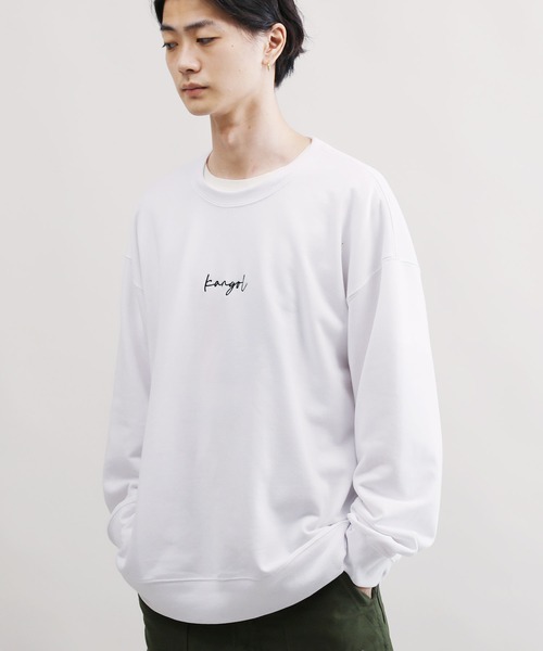 KANGOL(カンゴール)の「KANGOL / カンゴール 別注 コラボ オーバーサイズ トレーナー ヘビーウェイト 裏毛 スウェット(スウェット・メンズ・ホワイト/ブラック/ベージュ/ブルー/ホワイト系その他/ブラック系その他/ベージュ系その他/ブルー系その他/ホワイト系その他2/ホワイト系その他3/ブラック系その他2/ブラック系その他3/ベージュ系その他2/ブルー系その他2・SMALL/MEDIUM/LARGE/X-LARGE)」の5枚目の写真