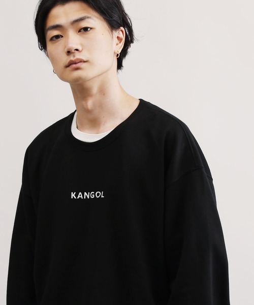 KANGOL(カンゴール)の「KANGOL / カンゴール 別注 コラボ オーバーサイズ トレーナー ヘビーウェイト 裏毛 スウェット(スウェット・メンズ・ホワイト/ブラック/ベージュ/ブルー/ホワイト系その他/ブラック系その他/ベージュ系その他/ブルー系その他/ホワイト系その他2/ホワイト系その他3/ブラック系その他2/ブラック系その他3/ベージュ系その他2/ブルー系その他2・SMALL/MEDIUM/LARGE/X-LARGE)」の1枚目の写真