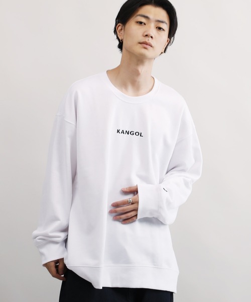 KANGOL(カンゴール)の「KANGOL / カンゴール 別注 コラボ オーバーサイズ トレーナー ヘビーウェイト 裏毛 スウェット(スウェット・メンズ・ホワイト/ブラック/ベージュ/ブルー/ホワイト系その他/ブラック系その他/ベージュ系その他/ブルー系その他/ホワイト系その他2/ホワイト系その他3/ブラック系その他2/ブラック系その他3/ベージュ系その他2/ブルー系その他2・SMALL/MEDIUM/LARGE/X-LARGE)」の17枚目の写真