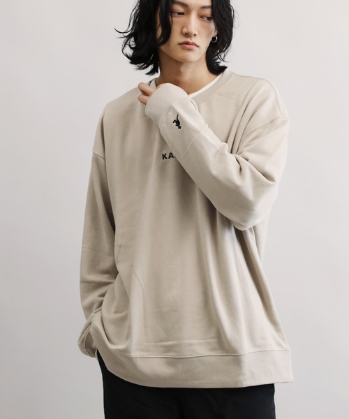 KANGOL(カンゴール)の「KANGOL / カンゴール 別注 コラボ オーバーサイズ トレーナー ヘビーウェイト 裏毛 スウェット(スウェット・メンズ・ホワイト/ブラック/ベージュ/ブルー/ホワイト系その他/ブラック系その他/ベージュ系その他/ブルー系その他/ホワイト系その他2/ホワイト系その他3/ブラック系その他2/ブラック系その他3/ベージュ系その他2/ブルー系その他2・SMALL/MEDIUM/LARGE/X-LARGE)」の18枚目の写真