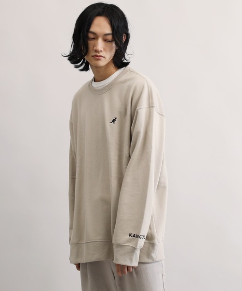 KANGOL(カンゴール)の「KANGOL / カンゴール 別注 コラボ オーバーサイズ トレーナー ヘビーウェイト 裏毛 スウェット(スウェット・メンズ・ホワイト/ブラック/ベージュ/ブルー/ホワイト系その他/ブラック系その他/ベージュ系その他/ブルー系その他/ホワイト系その他2/ホワイト系その他3/ブラック系その他2/ブラック系その他3/ベージュ系その他2/ブルー系その他2・SMALL/MEDIUM/LARGE/X-LARGE)」の16枚目の写真