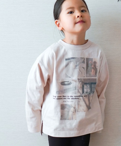 SUNDAYS SUN（サンデイズ サン）の「転写プリント長袖Tシャツ（Tシャツ/カットソー・キッズ・ホワイト系その他/ベージュ系その他/ブルー系その他/ホワイト系その他2・90/100/110/120/80/130/140）」の3枚目の写真