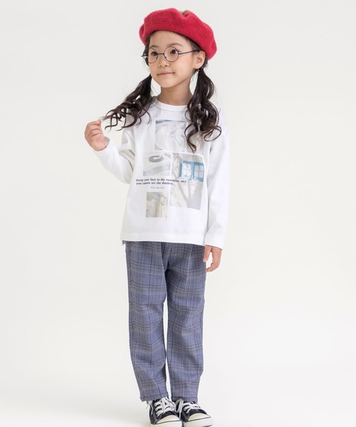 SUNDAYS SUN（サンデイズ サン）の「転写プリント長袖Tシャツ（Tシャツ/カットソー・キッズ・ホワイト系その他/ベージュ系その他/ブルー系その他/ホワイト系その他2・90/100/110/120/80/130/140）」の5枚目の写真