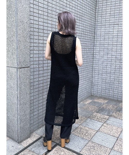 ENVYM（アンビー）の「メッシュノースリＯＰ（ワンピース・レディース・ブラック/ベージュ/ブラウン・FREE）」の5枚目の写真