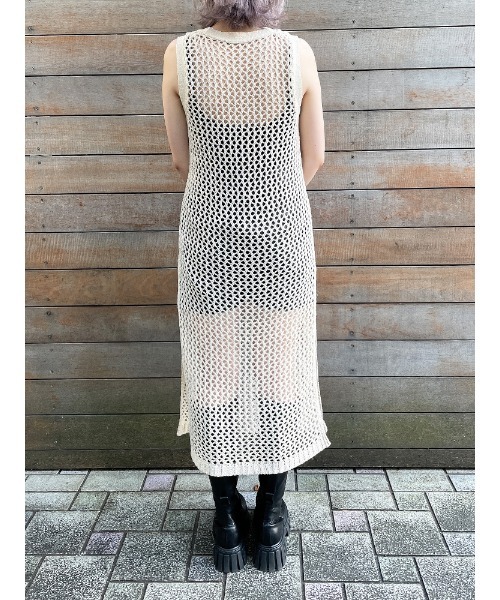 ENVYM（アンビー）の「メッシュノースリＯＰ（ワンピース・レディース・ブラック/ベージュ/ブラウン・FREE）」の12枚目の写真