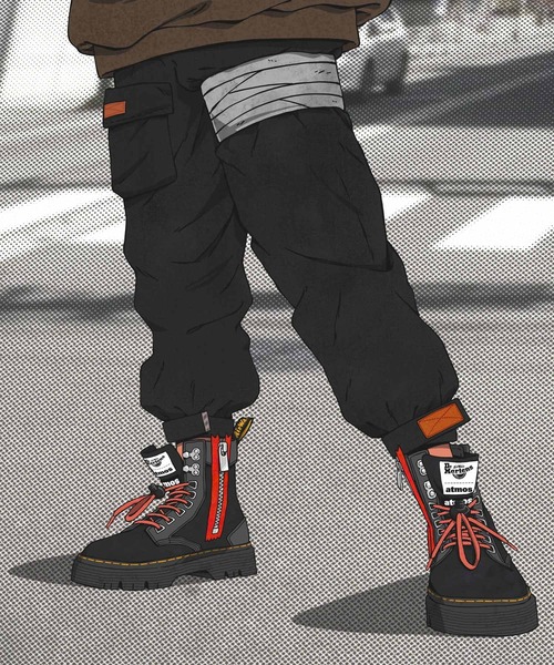 Dr. Martens（ドクターマーチン）の「Dr.Martens × atmos pink TARIK ZIP  / ドクターマーチン タリック ジップ アトモス 【SP】（ブーツ・メンズ・ブラック・UK9/UK8/UK4/UK5/UK6/UK3/UK7）」の6枚目の写真