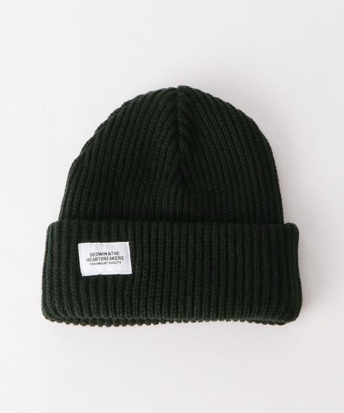 BEDWIN(ベドウィン)の「<BEDWIN(ベドウィン)> CAP ROBERTT/ニットキャップ(ニットキャップ/ビーニー・メンズ・ブラック/ダークグリーン・0)」の1枚目の写真