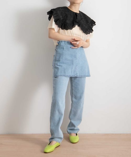 WANDERUNG（ワンデルング）の「【URBS別注】WANDERUNG　sheer SHORT-SLEEVE T-SHIRTS（Tシャツ/カットソー・レディース・ピンク/イエロー/アイボリー/ミント/ブラック・ONE）」の19枚目の写真