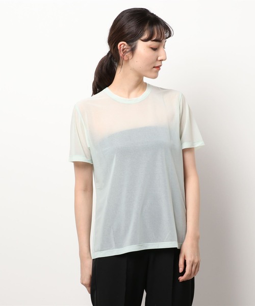 WANDERUNG（ワンデルング）の「【URBS別注】WANDERUNG　sheer SHORT-SLEEVE T-SHIRTS（Tシャツ/カットソー・レディース・ピンク/イエロー/アイボリー/ミント/ブラック・ONE）」の10枚目の写真