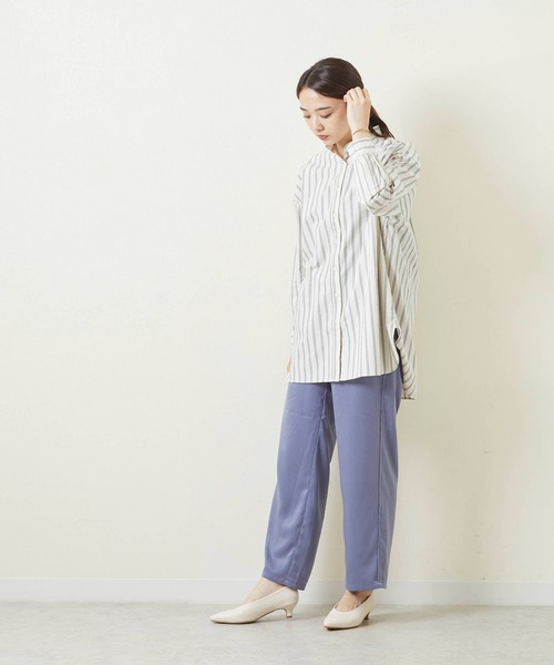 menue(メヌエ)の「レディース ポインテッドトゥ甲深パンプス(パンプス・レディース・ブラック/ベージュ/アイボリー/ブラウン系その他/グレイッシュベージュ・22.5cm/23.5cm/24.5cm/25.5cm/23.0cm/24.0cm/25.0cm/26.0cm/21.5cm/22.0cm)」の9枚目の写真