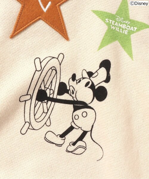 Disney(ディズニー)の「ディズニーキャラクター ワッペンパーカー(パーカー・キッズ・オフホワイト/チャコール・130/100/120/90/80/110)」の4枚目の写真
