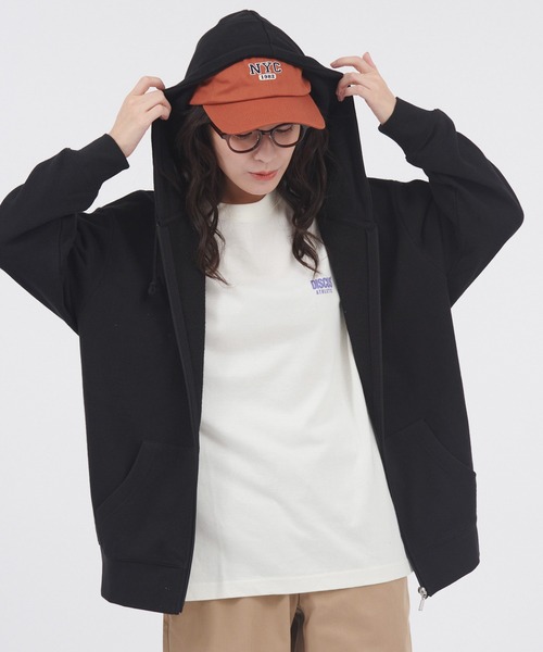 80s usa製　黒　フルジップ　パーカー　ブラック　discus ディスカス DISCUS パーカー 「71」「DISCUS/ディスカス」USAコットンブレンド