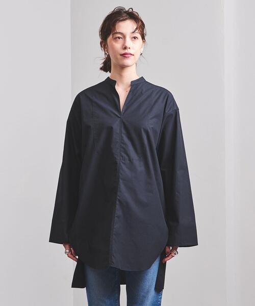 UNITED ARROWS（ユナイテッドアローズ）の「WEB限定＜UNITED ARROWS＞C プルオーバー チュニック W（シャツ/ブラウス・レディース・ネイビー/オフホワイト/オリーブ・FREE）」の7枚目の写真