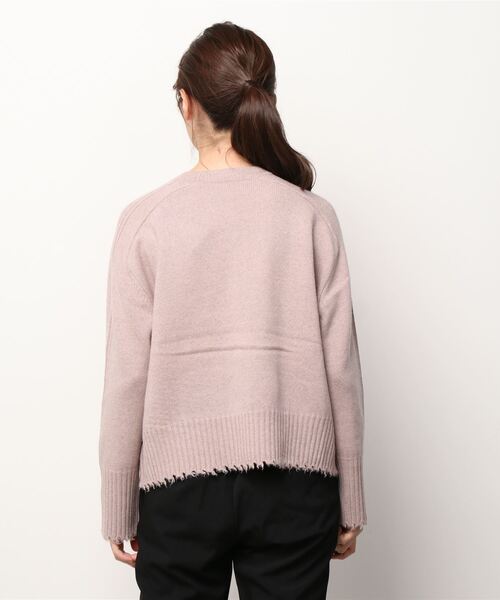 ALLSAINTS（オールセインツ）の「KIERA CASHMERE CREW JUMPER | KIERA カシミヤ クルー ニットウェア（ニット/セーター・レディース・ブラック/ピンク系・XS/M/S）」の3枚目の写真