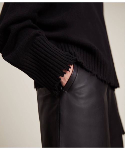 ALLSAINTS（オールセインツ）の「KIERA CASHMERE CREW JUMPER | KIERA カシミヤ クルー ニットウェア（ニット/セーター・レディース・ブラック/ピンク系・XS/M/S）」の5枚目の写真