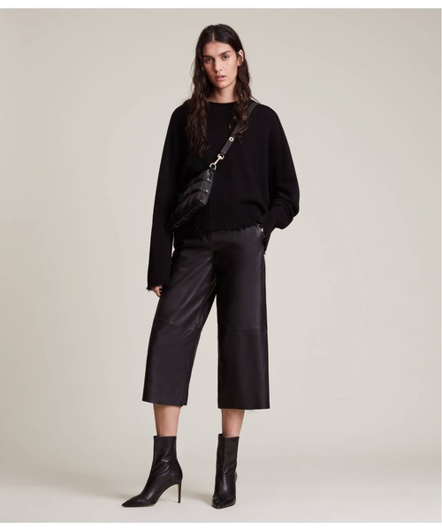 ALLSAINTS（オールセインツ）の「KIERA CASHMERE CREW JUMPER | KIERA カシミヤ クルー ニットウェア（ニット/セーター・レディース・ブラック/ピンク系・XS/M/S）」の6枚目の写真