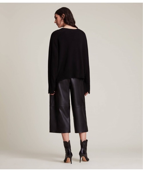 ALLSAINTS（オールセインツ）の「KIERA CASHMERE CREW JUMPER | KIERA カシミヤ クルー ニットウェア（ニット/セーター・レディース・ブラック/ピンク系・XS/M/S）」の8枚目の写真