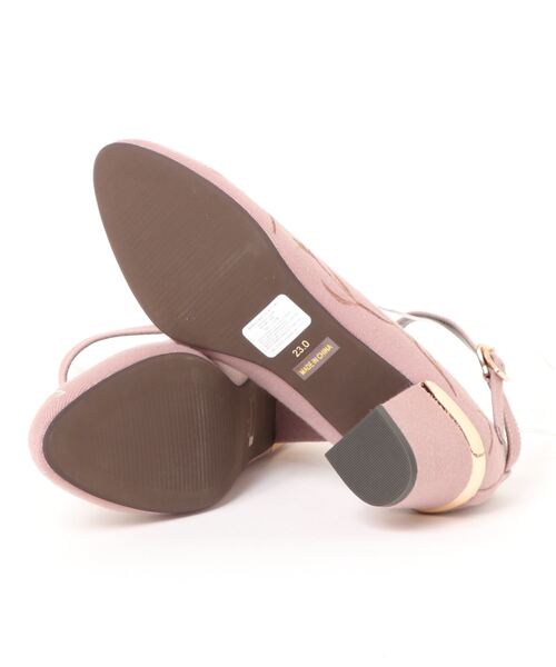 JELLY BEANS(ジェリービーンズ)の「2way刺繍ストラップパンプス(204-42689)JELLY BEANS(ジェリービーンズ)(パンプス・レディース・ブラウン/ピンク・23/23.5/24/24.5/22.5)」の4枚目の写真