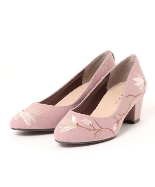 JELLY BEANS(ジェリービーンズ)の「2way刺繍ストラップパンプス(204-42689)JELLY BEANS(ジェリービーンズ)(パンプス・レディース・ブラウン/ピンク・23/23.5/24/24.5/22.5)」の5枚目の写真