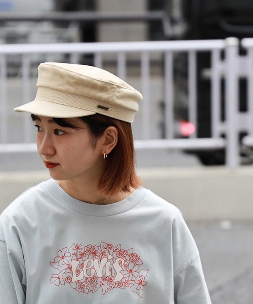 HONEYSUCKLE ROSE（ハニーサックルローズ）の「【HONEYSUCKLE ROSE】コーデュロイマリンキャスケット（キャスケット・レディース・ベージュ/グリーン/ブラック・フリー）」の5枚目の写真