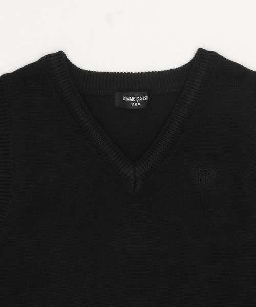 COMME CA ISM(コムサイズム)の「NEW ベーシックニットベスト(100-130cm)(ニット/セーター・キッズ・ブラック/ネイビー・110cm/100cm/120cm/130cm)」の4枚目の写真