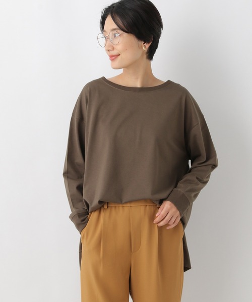 LEPSIM（レプシィム）の「オーバースリットプルオーバー　215866（Tシャツ/カットソー・レディース・ライトグリーン/オフホワイト/ライトパープル/キャメル・FREE）」の4枚目の写真