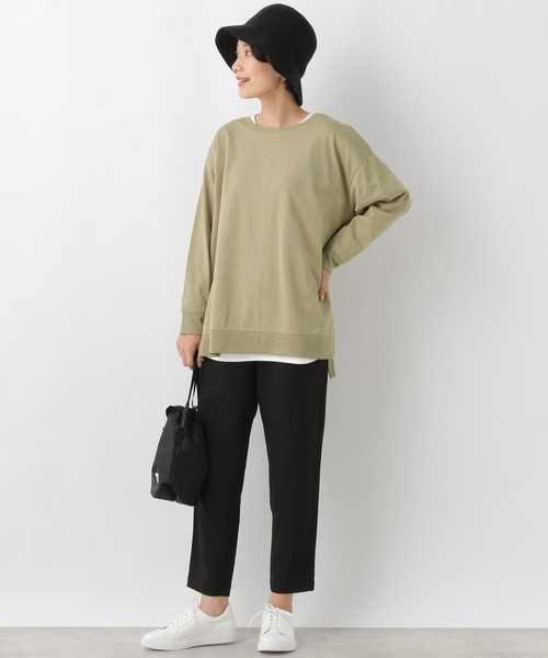 LEPSIM（レプシィム）の「オーバースリットプルオーバー　215866（Tシャツ/カットソー・レディース・ライトグリーン/オフホワイト/ライトパープル/キャメル・FREE）」の6枚目の写真