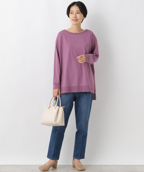 LEPSIM（レプシィム）の「オーバースリットプルオーバー　215866（Tシャツ/カットソー・レディース・ライトグリーン/オフホワイト/ライトパープル/キャメル・FREE）」の7枚目の写真