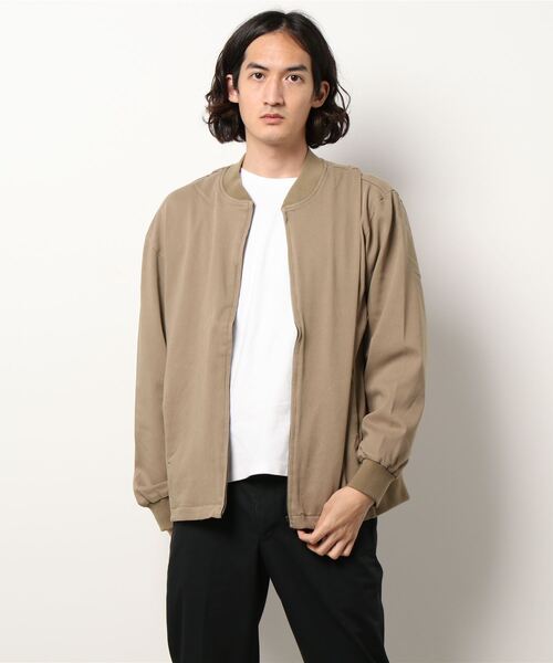 STYLEBLOCK（スタイルブロック）の「変形ツイルリブブルゾン（MA-1・メンズ・グレー/ブラック/ベージュ・M/L）」の3枚目の写真